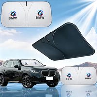 Car Sun Shade Windscreen Front Window Visor Sun Protect Plaid For BMW M Performance 50TH E90 F30 E46 G20 E36 X1 X3 X5 X6 X7 E87