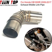 For Honda CB1000R 2009-2017 Exhaust Elbow Middle Link Pipe Moto Bike Exhaust Escape Connection Pipe Steel Muffler 51mm