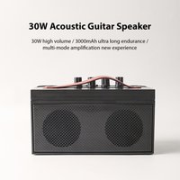 30W Electric Guitar Amplifier Portable Acoustic Guitar BT Speaker with Reverb Distortion Clean Function Guitar Accessories