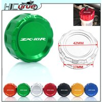 Motorcycle Aluminum Oil Tank Cap Cup Brake Fluid Reservoir Cover Fit For ZX-10R ZX10R ZX 10R 2009 2010 - 2014