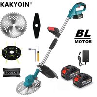 9 cali 2800W bezszczotkowa kosiarka elektryczna 36000RPM bezprzewodowa podkaszarka do trawy regulowana długość narzędzie do cięcia ogrodu dla 18V Makita