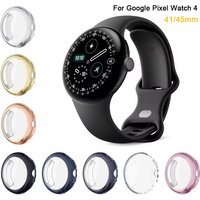 Case for Google Pixel Watch 4 41mm 45mm Full Coverage Bumper Soft TPU Protective Case Cover Accessories for Google Watch4