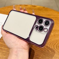 Luxury Plating Armor Phone Case For iPhone 17 16 15 14 13 12 11 Pro Max Plus 16E 17E Shockproof Soft Transparent Bumper Cover
