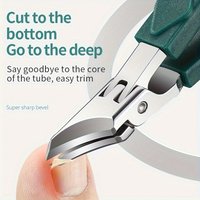 Professional Stainless Steel Nail Clippers 25° Bevel Large Jaw Opening Splash-Proof Design Suitable for Thick and Thick Nails