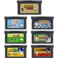 GBA Game Cartridge 32Bit Video Game Console Card Sonic Advance 1 2 3 Sonic The Hedgehog Genesis Shiny Label DEU/FRA/ESP Version
