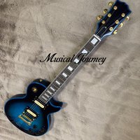 For Blue Card Tiger Stripe Professional Rock Electric Guitar, Chrome Plated Bridge