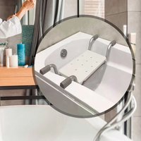 Sturdy Load Capacity Width Adjustable Bathtub Seat Durable Anti-Slip Bath Chair Adjustable Length Suspended Shower Chair Bathtub