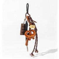 Braided Rope Bag Pendant High-grade Keychain Pendant Cute Alkaline Water Bread Ins Bag Pendant Chocolate Pendant