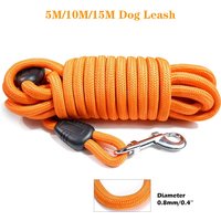 5M/10M/15M Long Rope Training Dog Leash- Heavy Duty Nylon Recall Agility Training Dogs Lead Leash For Medium Large Dog Leash