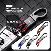 Zinc Alloy Car Key Chain Anti-Lost KeyRing Buckle Carabiner Clip For Honda typer civic 4d 10th gen 8th gen 2018 2019 2017