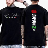 Fashion 1N23456 Motorcycle Gear Tee Shirt Homme Shift Heartbeat Biker Graphic Tops Shirt Casual T-shirt for Men Street Wear