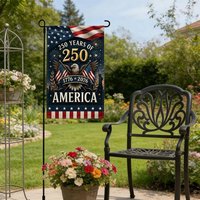 250 Year USA Anniversary Garden Flag 1776-2026 Patriotic Yard Sign Outdoor Banner Double Sided Waterproof 250th July 4th Decor