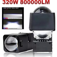 320W LED High Beam Projector 1.5" Matrix LED Lens 800000LM Bi-led Auxiliary Headlight Fog Light For Car Motorcycle Accessories