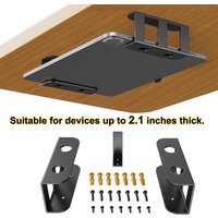 Under Table Laptop Storage Mount Creative Metal Tray Tablet Stand Invisible Storage hickness 2.1" for MacBook For Various Table