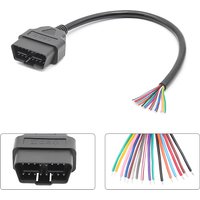30cm 16Pin OBD2 Male to Female DIY Extension Cable for Car Diagnostic Scanner Tool Automotive OBDII Connector Adapter