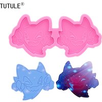 Glitter mold-Elf Ghosts Keychain Epoxy Jewelry Silicone Mold Polymer Clay cake fondant Silicone Mould