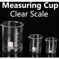 50/1000ML 2PCS Glass Measuring Cup Durable Clear Scale Jugs Heat-resisting Laboratory Beaker Kitchen Baking Liquid Container