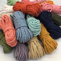 5yards x 5mm macramé Cotton Cord Rope Colored Thread Yarn for Macrame Materials and Tools DIY Crafts Party Home Decoration