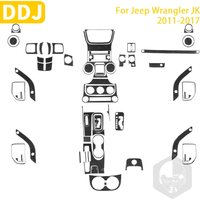 For Jeep Wrangler JK 2011 2012 2013 2014 2015 2016 2017 Accessories Carbon Fiber Car Interior Gear Door Panel Trim Sticker
