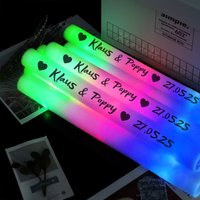 30/40/60/100/120Pcs RGB LED Glow Foam Stick Bulk Colorful LED Glow Sticks Cheer Tube Dark Light Birthday Wedding Party Supplies