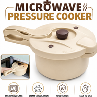 2.3L Multipurpose Microwave Pressure Cooker Rice Cooker Food Grade Steamer Pot Healthy Soups Stews Fast Cooking Kitchen Cookware image 3
