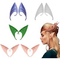 Fairy Elf Ears Cosplay Pixie Soft Pointed Ears Renaissance Halloween Party Xmas Custome Accessory Makeup Elf Masquerade Props