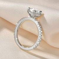 IOGOU Classic 8mm 2.0CT D Moissanite Ring 14k Gold Filled Engagement Wedding Rings for Women Finger Jewelry wtih GRA Certificate