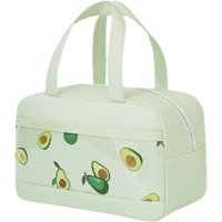 Portable Fruit Printed Lunch Bag Thermal Insulated Aluminium Foil Cooler Handbag Leak-Proof Dinner Container Travel Use