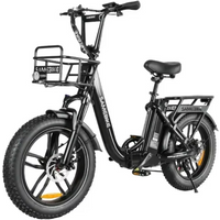 AliExpress NONE E-bike 500W Powerful Motor 36V13AH Lithium Battery Folding Aldult Electric Bike 20*4.0-Inch Fat Tire Snow Mountain Electric Bicycle