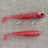 TSURINOYA T35 Long Casting Jig Head T-Tail Soft Lure 110mm 35g Sinking Flounder Seabass Fishing Bait Wobblers Fishing Tackle