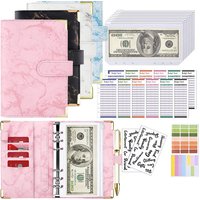 New Budget Plan Notebook A6 Cash Envelope Saving Money 6 Holes Binder for Financial Management A6 Loose-leaf Notebook Binder