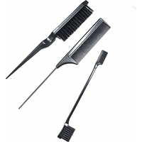 3Pcs Professional Hairdressing Brush Kit with Teasing Edge Braiding Combs for Slick Back Hair And Updos Styling Tools Set