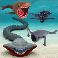 1/4pc 3D Printing Sea Eater Bloop Gran Maja Action Figure Model Toy Doll Christmas Gift Joint-movable Deep Sea Monster Figurines