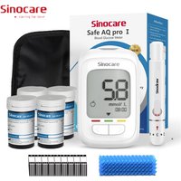 Sinocare Safe AQ Pro I compteur de glycémie glucomètre Kit testeur de diabète compteur médical de glycémie ou seulement bandelettes de Test lancettes