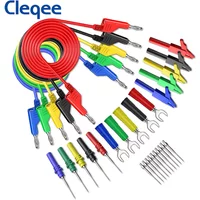 Cleqee 4mm Banana To Banana Plug Test Lead Kit for Multimeter Match Alligator Clip U-type & Puncture Test Probe Kit