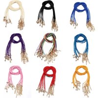 5/10/20pcs Multi-color Braided Rope with Lobster Buckle, for DIY Necklace Pendant Accessories, Valentine's Day, Christmas Gifts