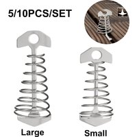 Outdoor Tent Wind Rope Buckle, Adjustable Plank Spring Fishbone Anchor, Tent Deck Pegs, Awning Stakes, Tent Hook, Fixed Nails 5