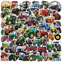 50Pcs New Agricultural Tractors Graffiti Stickers Funny Cartoon Decal DIY Luggage Phone Guitar Scrapbook Waterproof Sticker