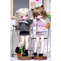 BJD Doll Clothes Grey Purple Blue White Skirt Top Set For 1/6 Small 1/6 Doll Accessories Dress Up Gift Diy Clothes(No Doll)