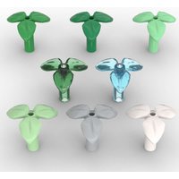MOC 10PCS Handheld Trifolium 37695 Flower Plant Building Blocks Kit Grass Pot Part Bricks Particle Toys Children Birthday Gifts