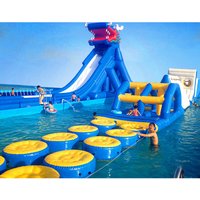 Hot Sale Good Quality And Low Price Amusement Park Games Outdoor Jumping Water Slide Giant Inflatable Slide For Cool Summer
