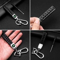 1Pc Metal Leather Car Styling Keychain Key Rings Auto Accessories For Land Rover Defender Range Rover Freelander 1 2 Discovery 3