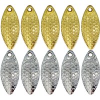 50Pcs Spinner Bait Rotating Spinners Spoon Lures Pike Metal Fishing Lure Melon Seed Sequins Rotate to Lure Fish