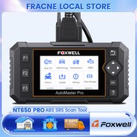 FOXWELL NT650 PRO Car OBD2 Scanner Bidirectional ABS SRS DPF BMS 25+ Reset Car Diagnostic Tool Automotive Scanner Free Update