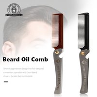 Falten Vintage Stahl Kämme Für Männer Öl Kopf Tragbare Bart Kämme Für Männer Kamm Haar Kämme Faltbare Gestaltung werkzeuge