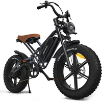 AliExpress NONE Jansno ebike X50 Adult Electric Bicycle 1000W Men's E-Mountain Bike 48V 14AH Battery 20 Inch Fat Tire Off-Road Electric Bicycle