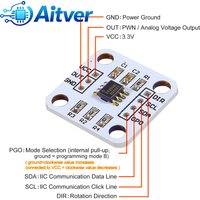 AS5600 Magnetic Encoder 12-bit 3.3V High Precision Angle Measurement Sensor Module for Arduino Magnetic Induction
