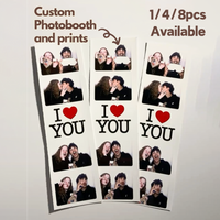 1/3/6pcs available,Custom Photo Booth Prints, Personalize Photo Booth Prints, Wedding Photo Booth Cards, Photo Booth Strip Frame