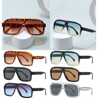 Hiking 1/6pcs Oversized Square Anti Light Glasses Women Men Thick Frame Brand Eyewear Female Fashion Chic Polygon Black Shades