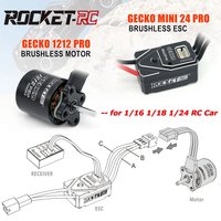 ROCKET-RC 1212 Pro Brushless Motor Mini24 Pro ESC 2-3S Combo for 1/18 TRX4M FCX18 1/24 SCX24 FMS FCX24 RC Climbing Crawler Car